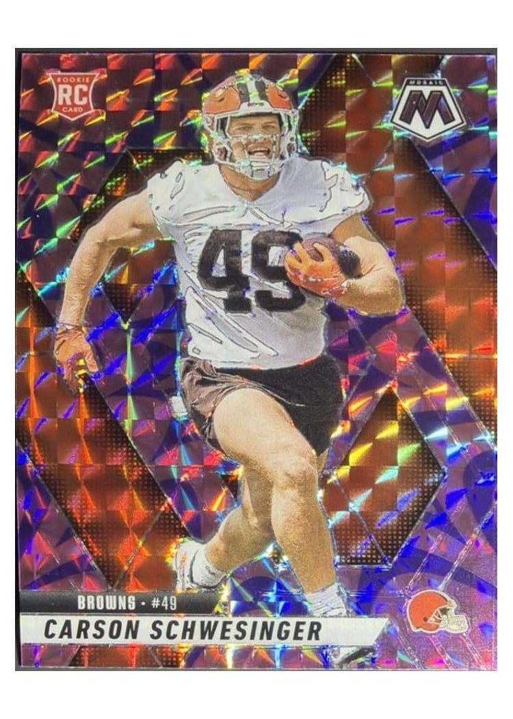 2025 Panini Mosaic Base Set Carson Schwesinger #371 card