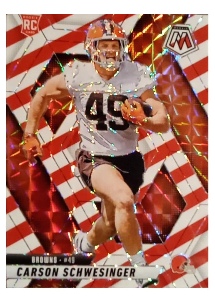 2025 Panini Mosaic Base Set Carson Schwesinger #371 card