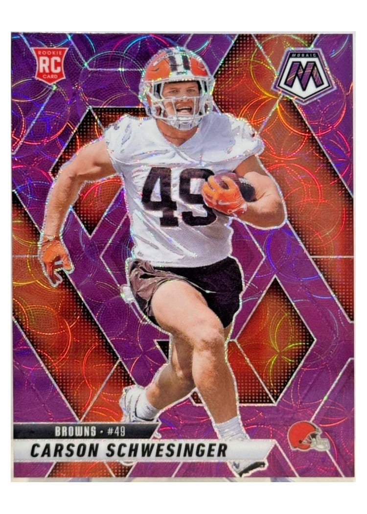 2025 Panini Mosaic Base Set Carson Schwesinger #371 card