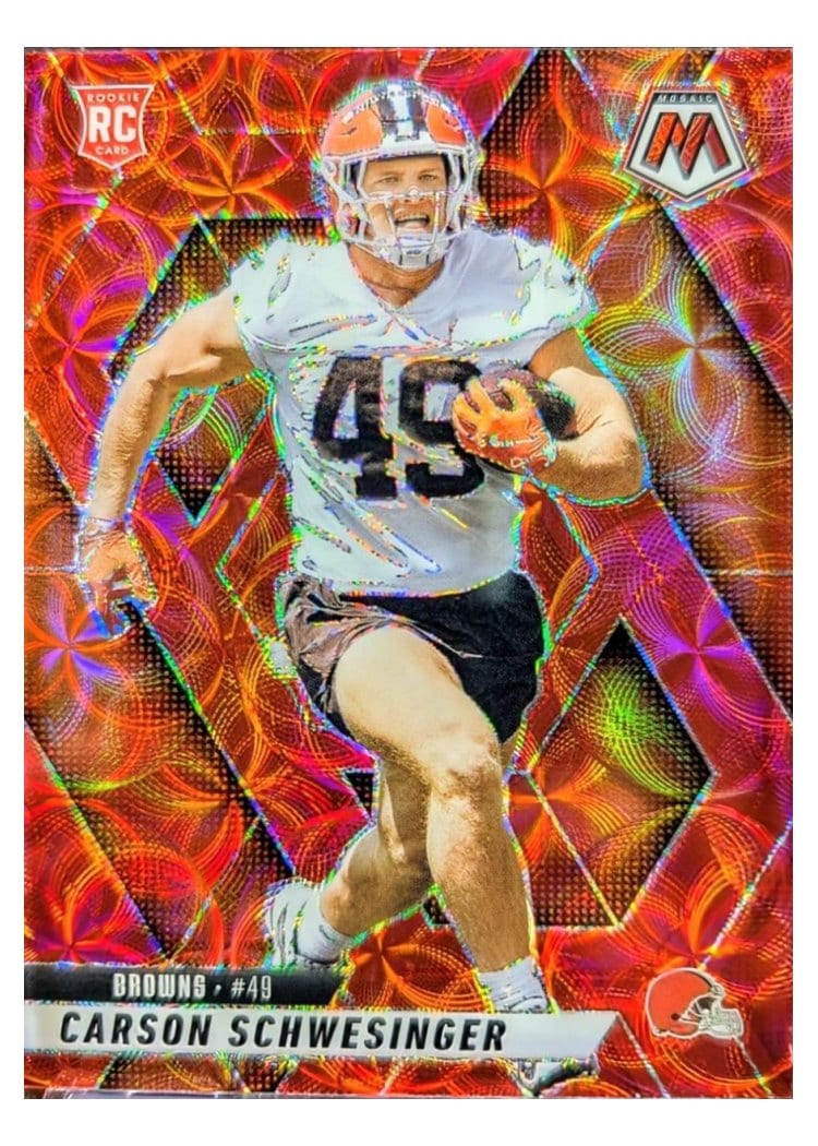 2025 Panini Mosaic Base Set Carson Schwesinger #371 card