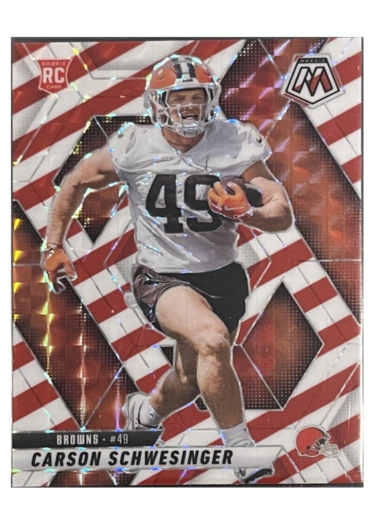 2025 Panini Mosaic Base Set Carson Schwesinger #371 card
