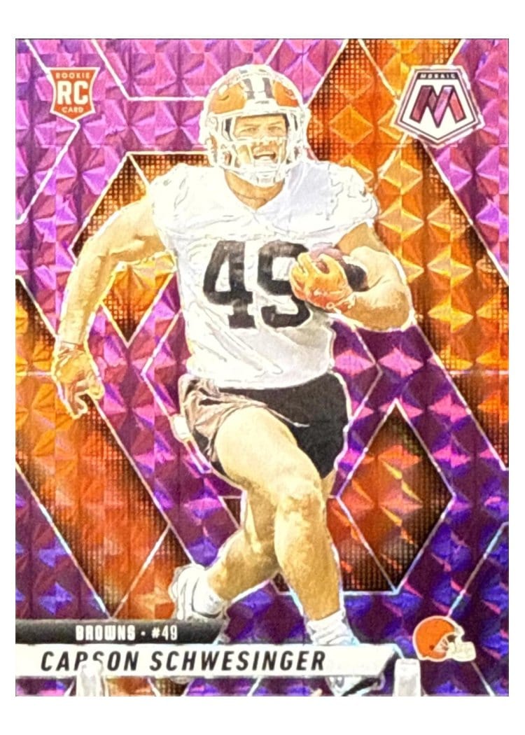 2025 Panini Mosaic Base Set Carson Schwesinger #371 card