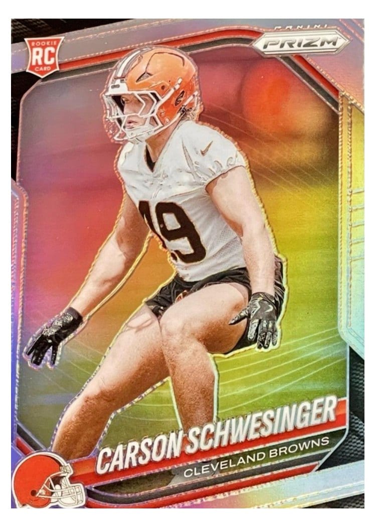 2025 Panini Prizm Base Set Carson Schwesinger #384 card