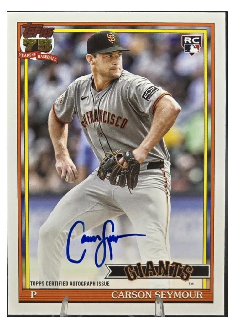 2026 Topps 1991 Topps Autographs Carson Seymour #91A-CAR card
