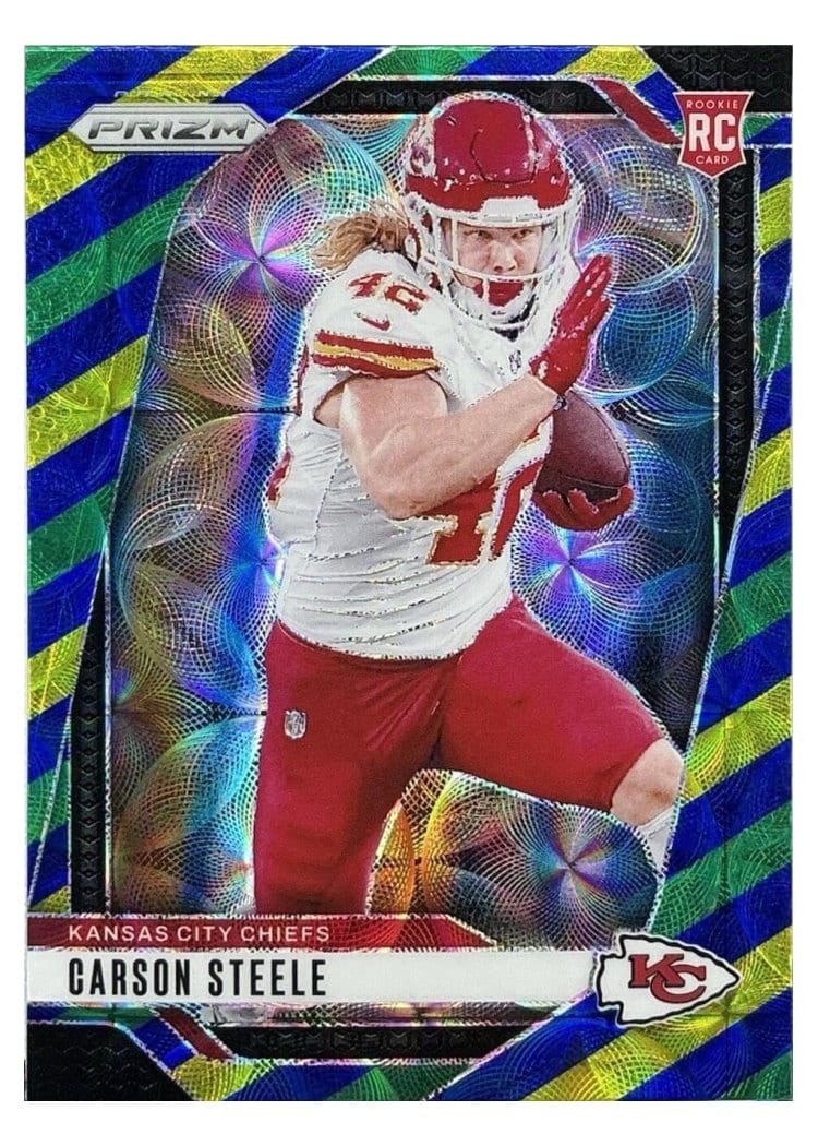 2024 Panini Prizm Base Set Carson Steele #377 card