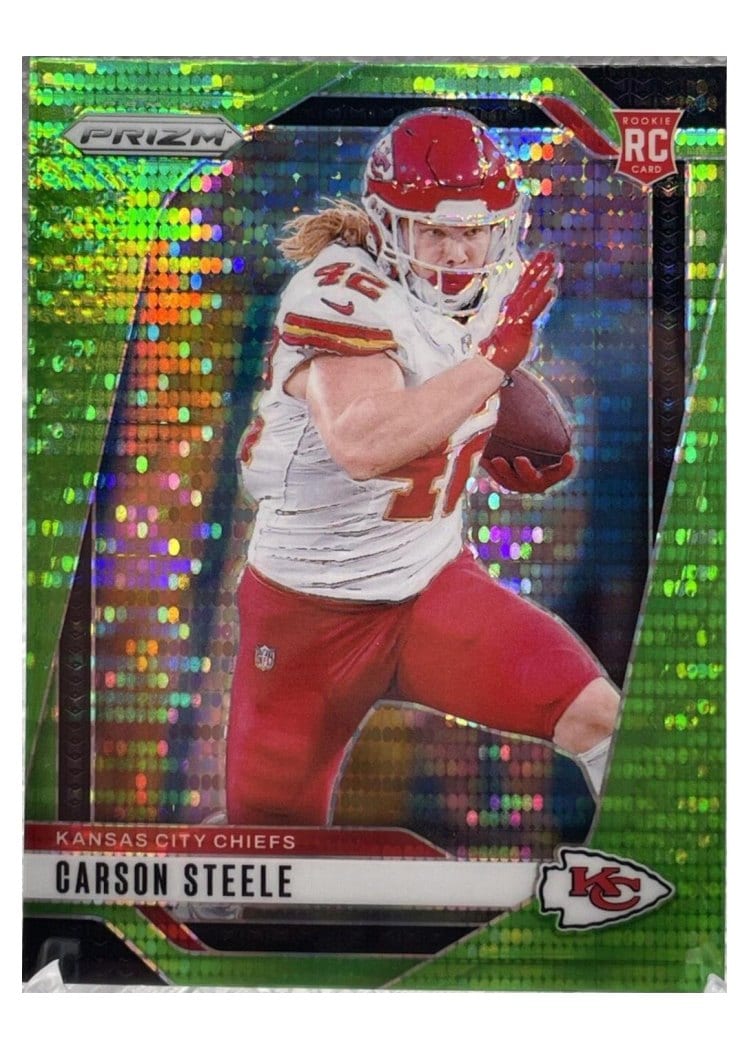 2024 Panini Prizm Base Set Carson Steele #377 card