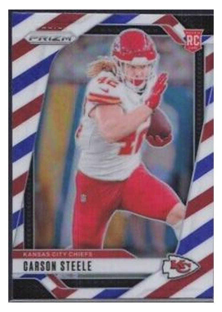 2024 Panini Prizm Base Set Carson Steele #377 card