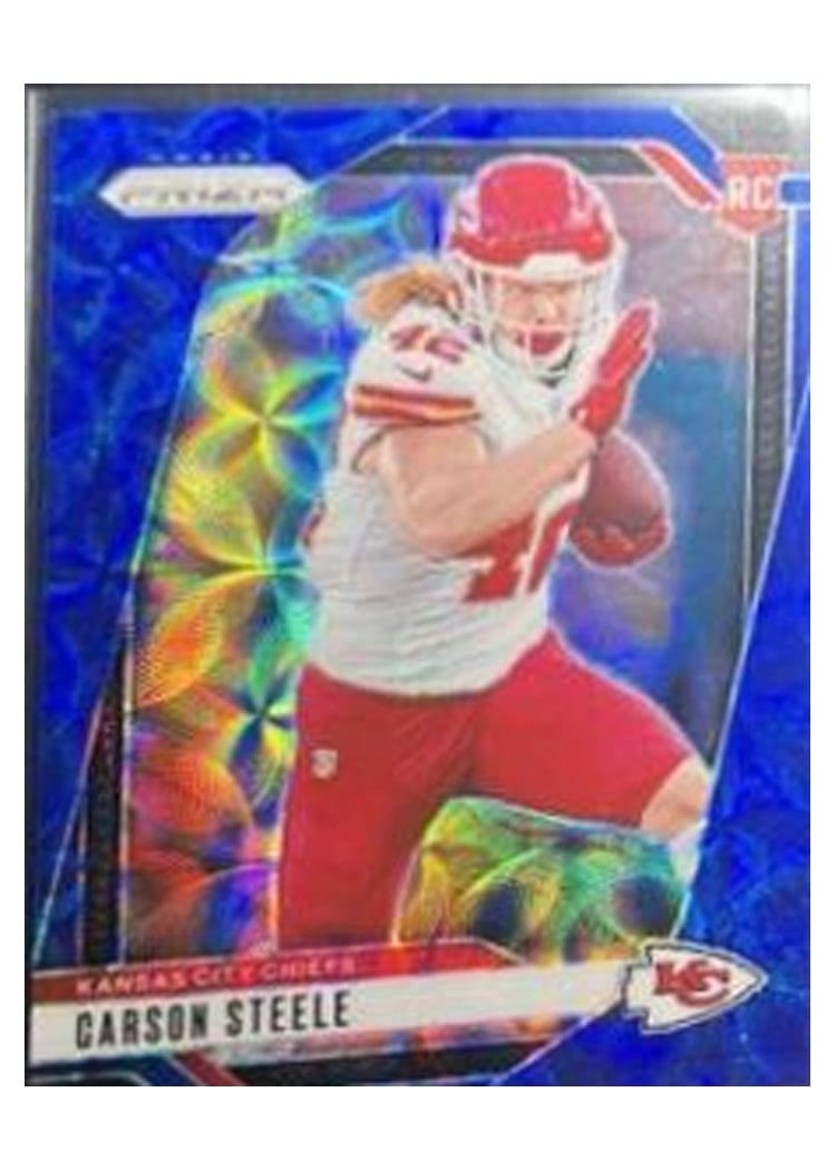 2024 Panini Prizm Base Set Carson Steele Choice Blue #377 card