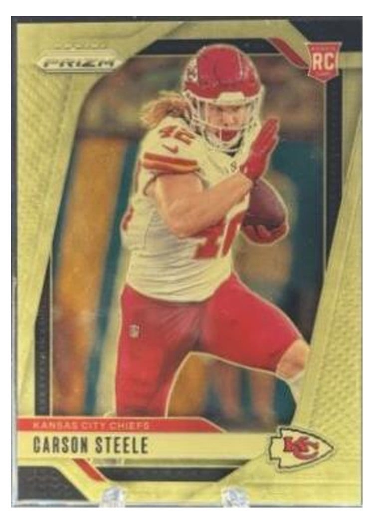 2024 Panini Prizm Base Set Carson Steele #377 card