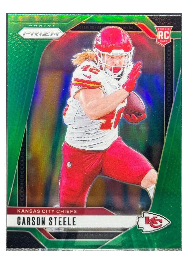 2024 Panini Prizm Base Set Carson Steele #377 card