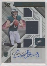 2022 Panini XR Rookie Triple Swatch Autographs Carson Strong #211 card