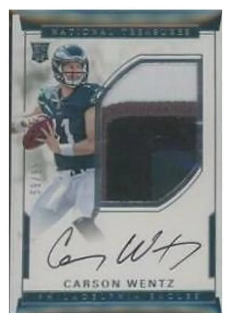 2016 Panini National Treasures Carson Wentz #102 card