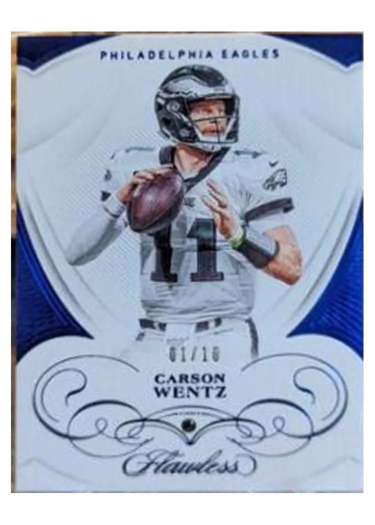 2019 Panini Flawless Base Ruby Carson Wentz #52 card