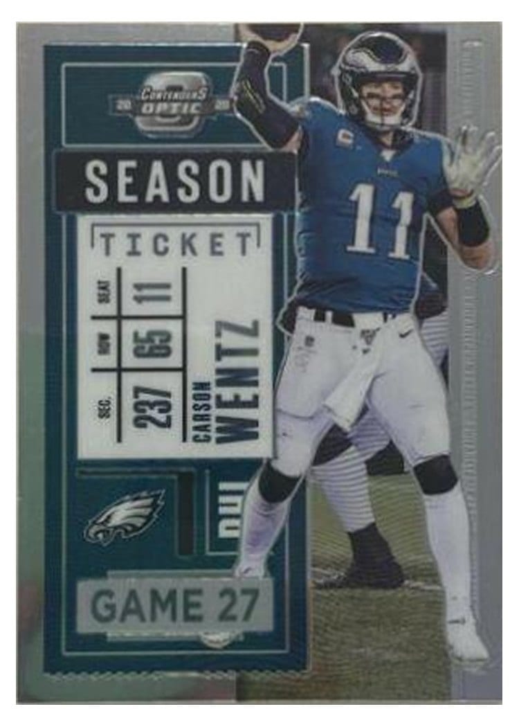 2020 Panini Contenders Optic Base Set Carson Wentz #47 card