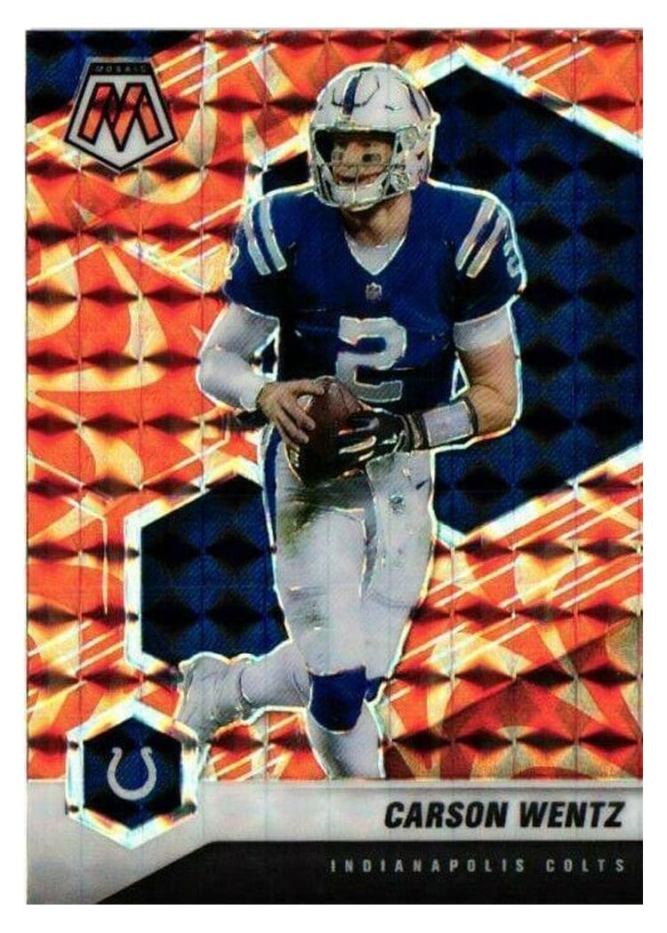 2021 Panini Mosaic Base Set Carson Wentz #90 card