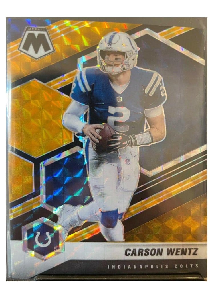 2021 Panini Mosaic Base Set Carson Wentz #90 card