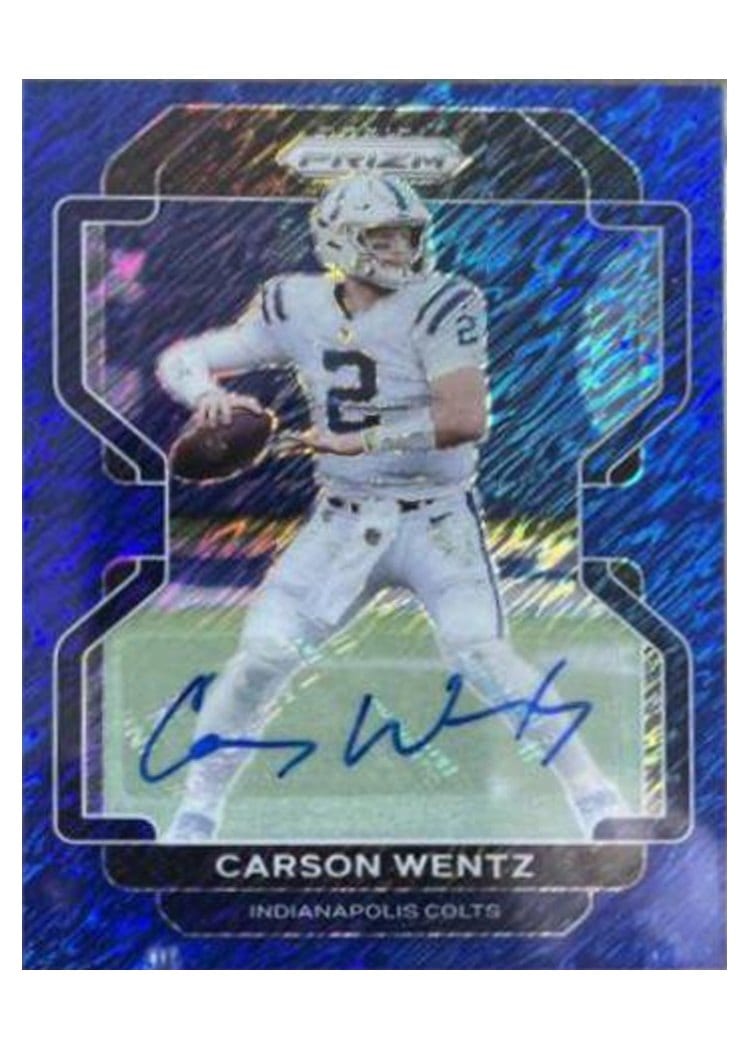 2021 Panini Prizm Base Set Carson Wentz #24 card