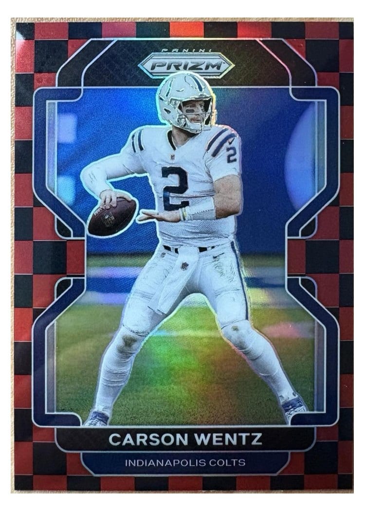 2021 Panini Prizm Base Set Carson Wentz #24 card