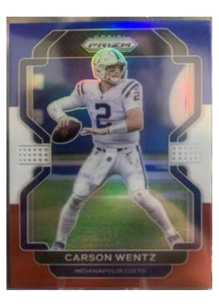 2021 Panini Prizm Base Set Carson Wentz #24 card