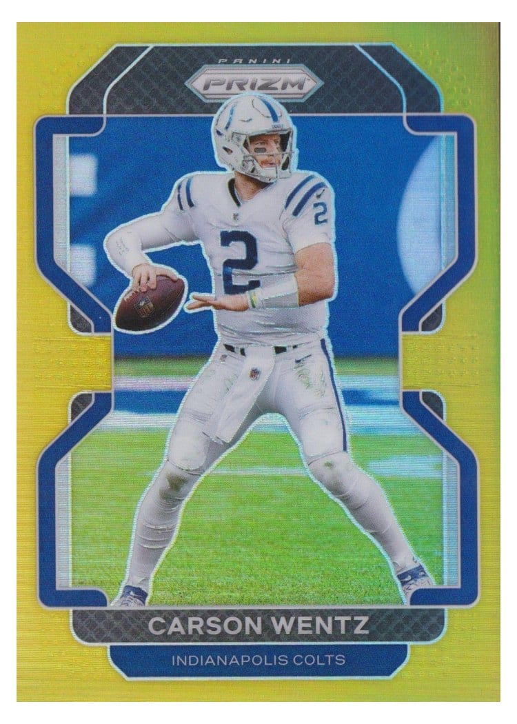 2021 Panini Prizm Base Set Carson Wentz #24 card