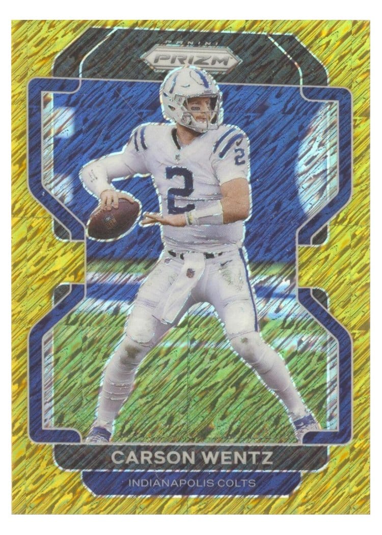 2021 Panini Prizm Base Set Carson Wentz #24 card