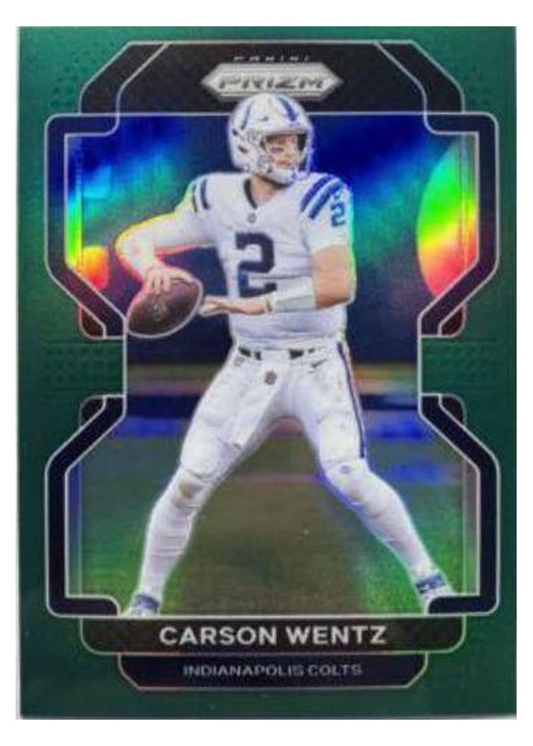2021 Panini Prizm Base Set Carson Wentz #24 card