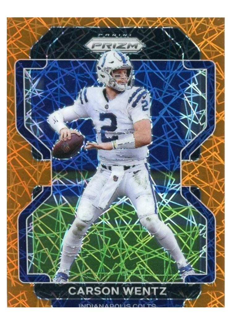 2021 Panini Prizm Base Set Carson Wentz #24 card