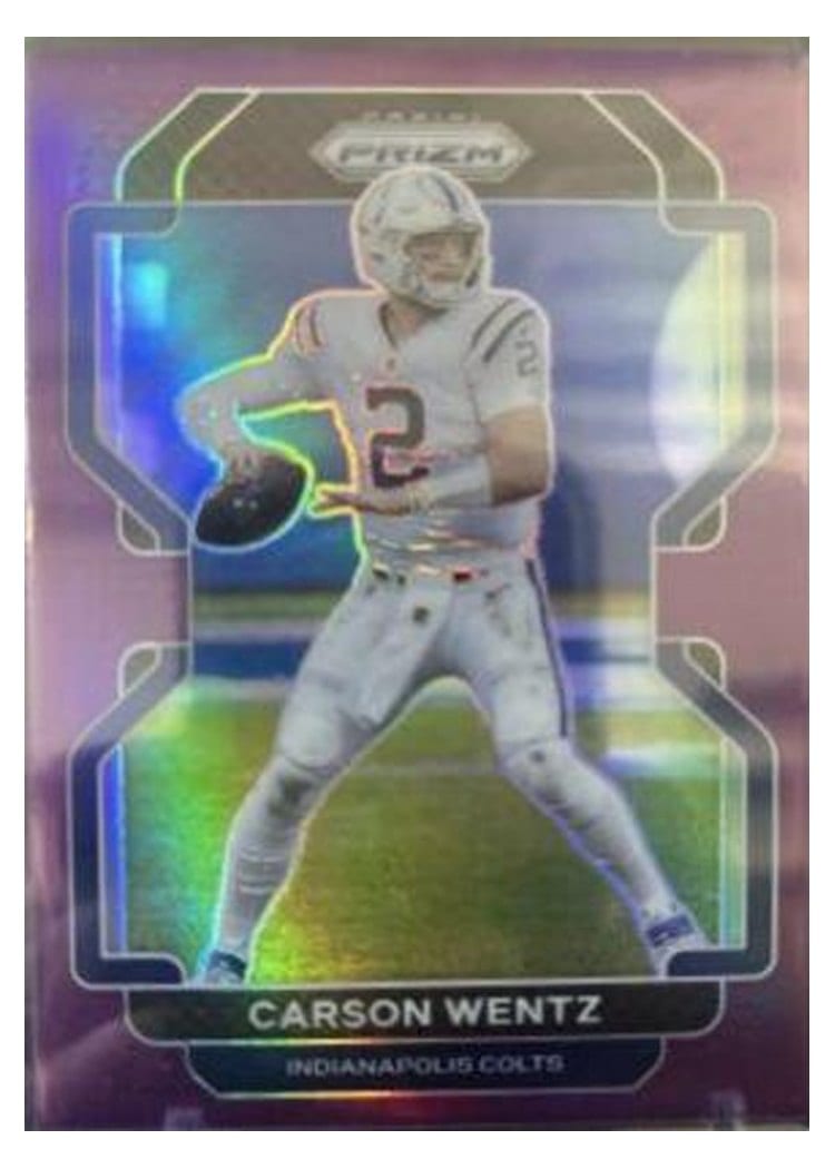 2021 Panini Prizm Base Set Carson Wentz #24 card