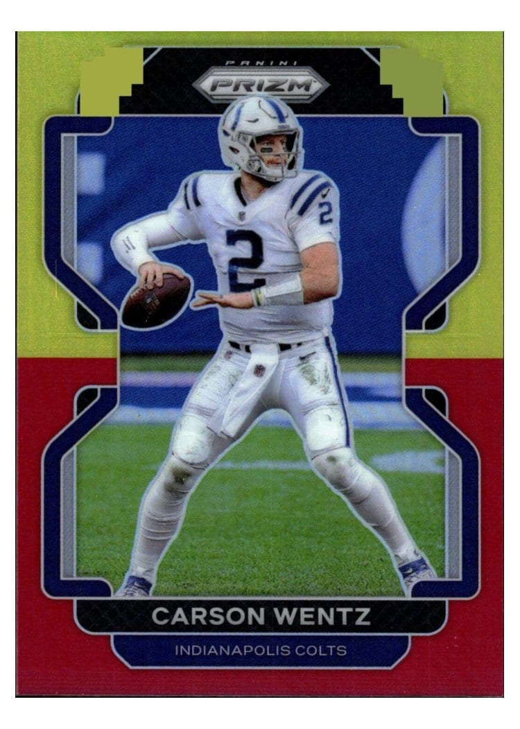 2021 Panini Prizm Base Set Carson Wentz Snakeskin Prizm #24 card