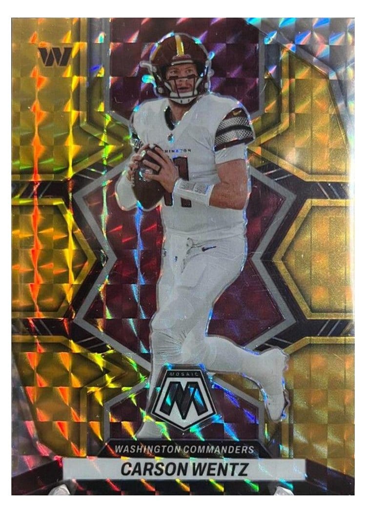 2022 Panini Mosaic Base Set Carson Wentz #195 card
