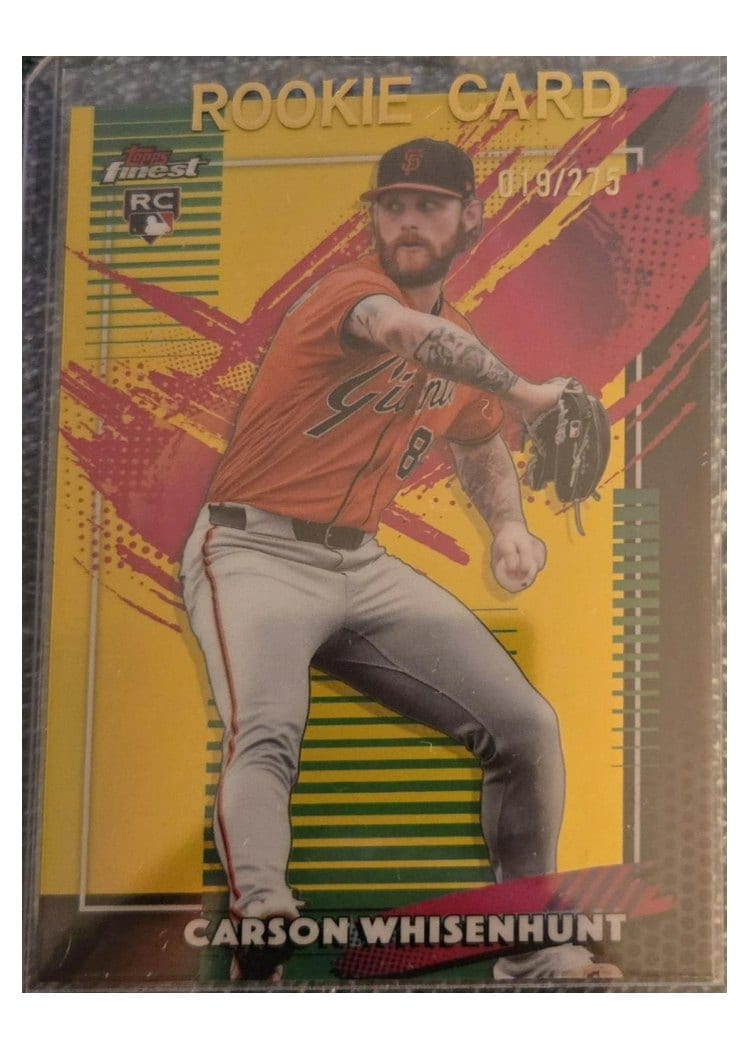 2026 Topps Finest Carson Whisenhunt Yellow Refractor #282 card