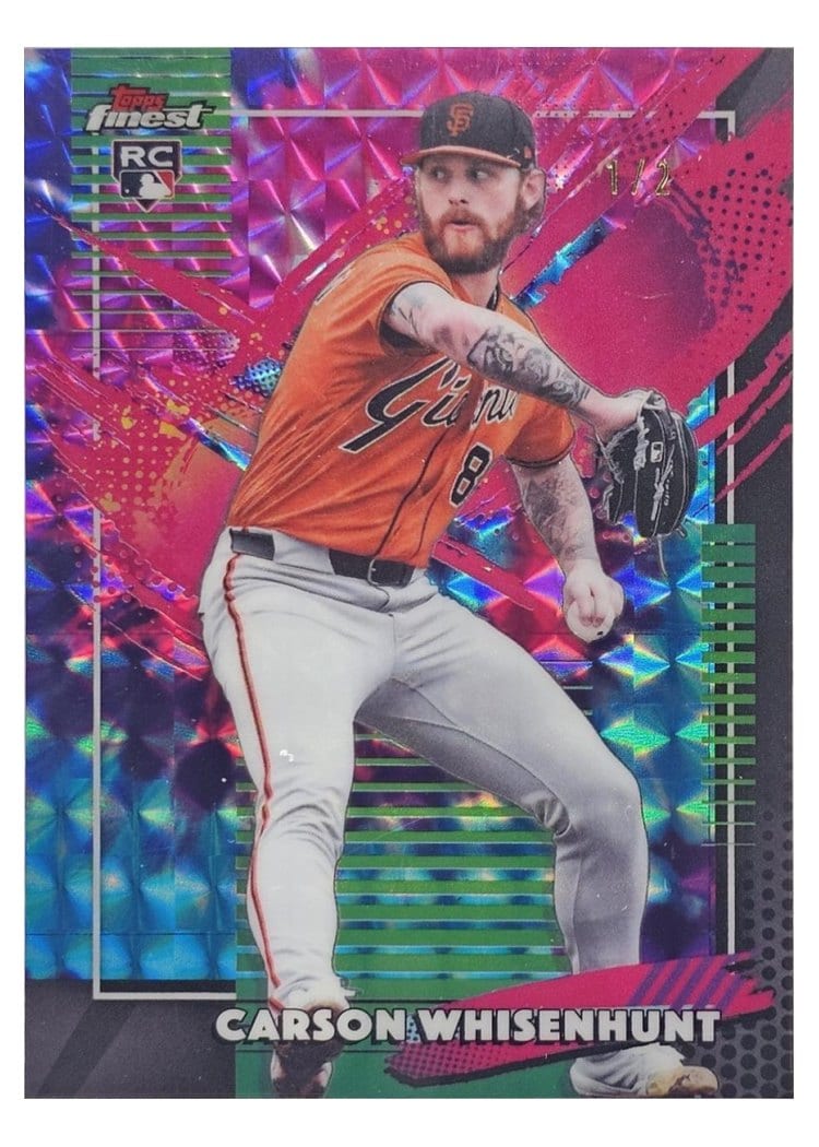 2026 Topps Finest Carson Whisenhunt Tie Dye Geometric Refractor #282 card
