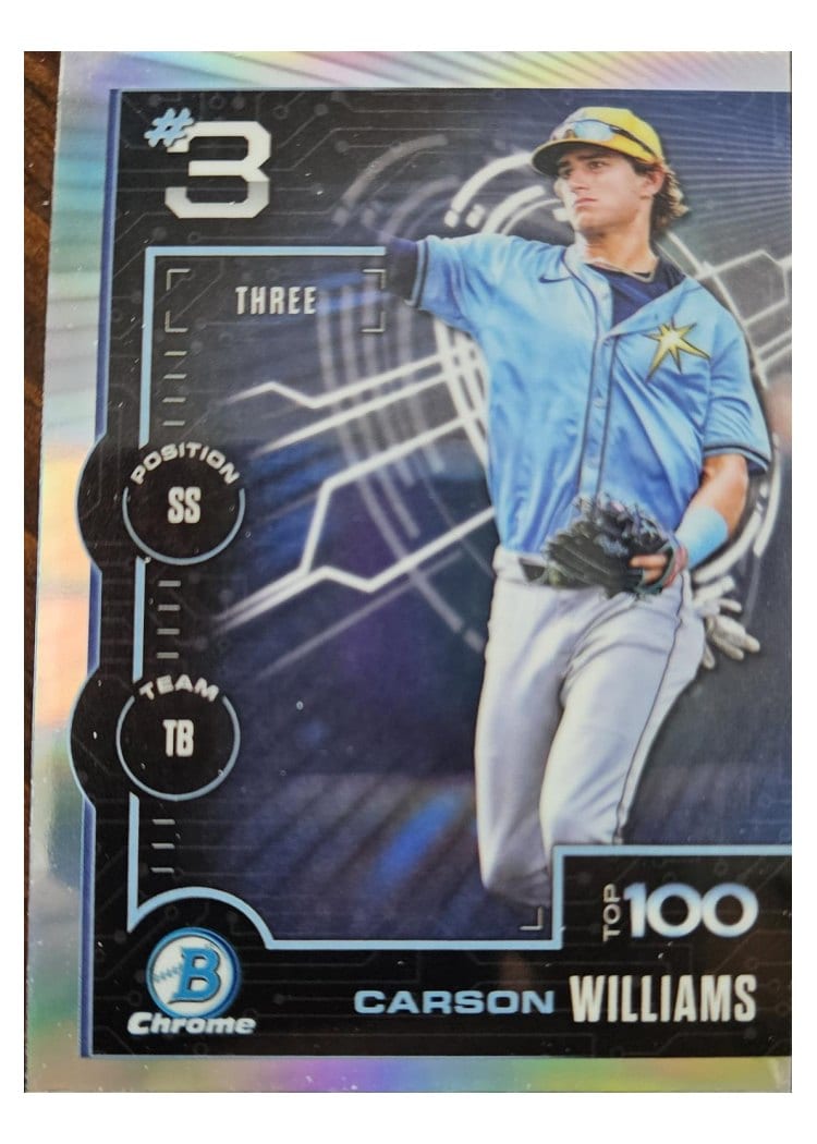 2025 Bowman Bowman Scouts Top 100 Carson Williams #BTP-3 card