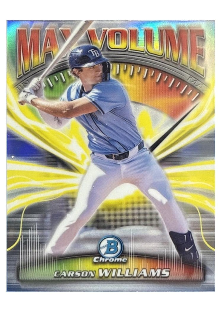 2025 Bowman Chrome Max Volume Carson Williams #MV-5 card