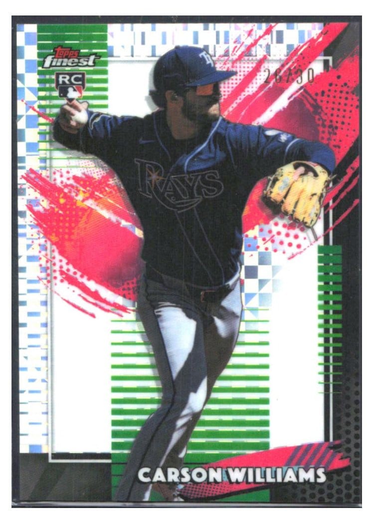 2026 Topps Finest Carson Williams White X-Fractor #288 card