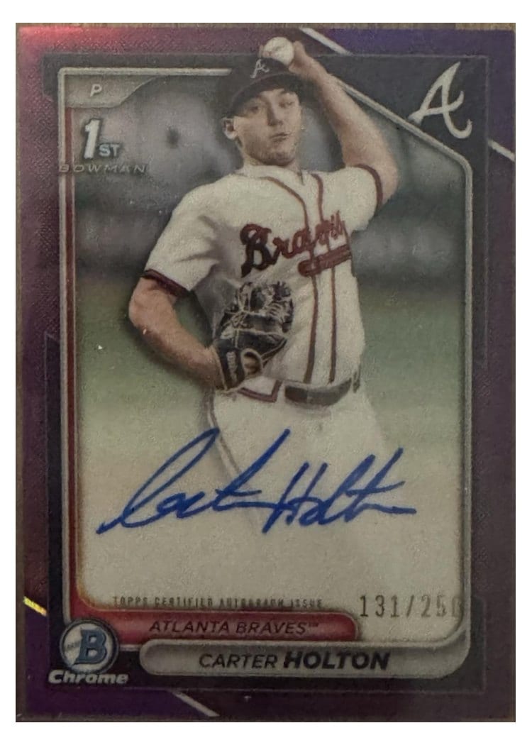 2024 Bowman Draft Chrome Prospect Autographs Carter Holton #CPA-CH card