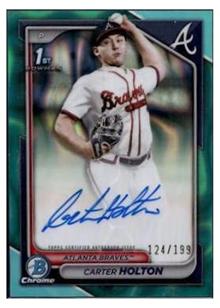 2024 Bowman Draft Chrome Prospect Autographs Carter Holton #CPA-CH card