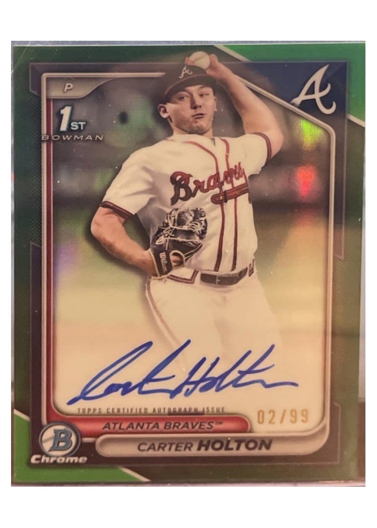 2024 Bowman Draft Chrome Prospect Autographs Carter Holton #CPA-CH card