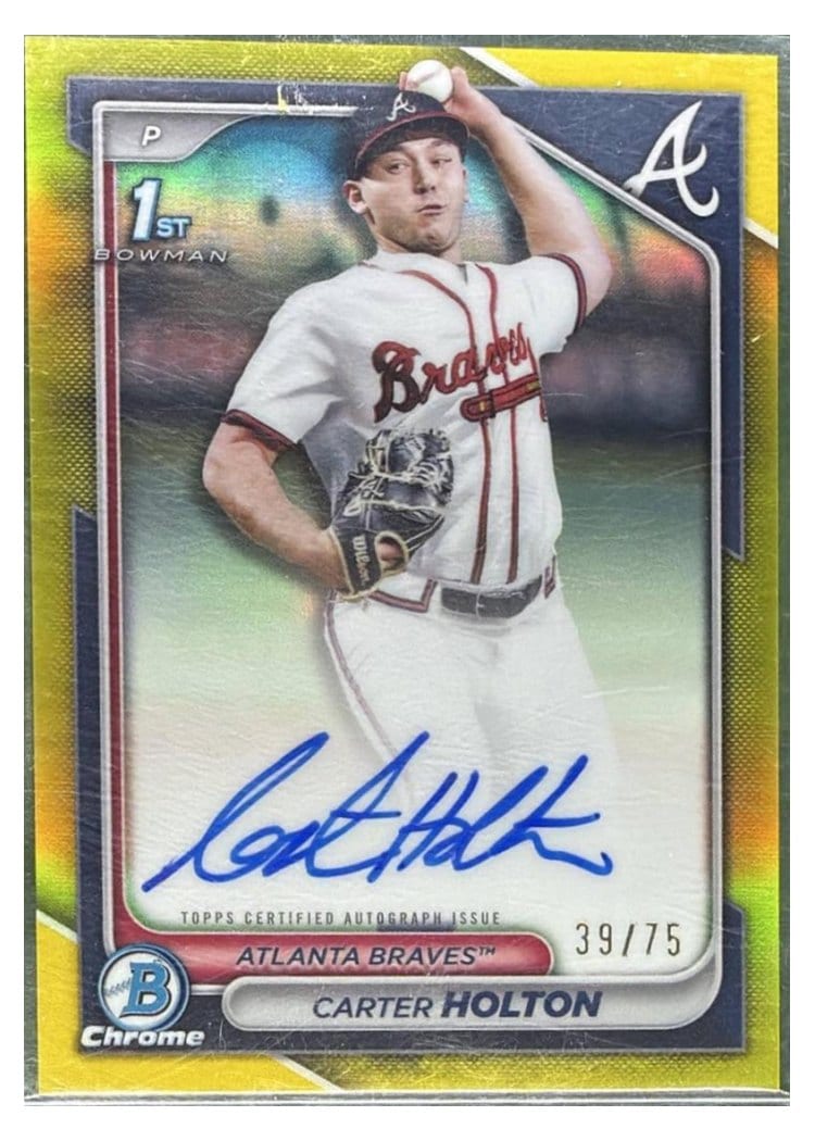 2024 Bowman Draft Chrome Prospect Autographs Carter Holton #CPA-CH card