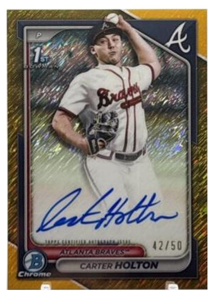 2024 Bowman Draft Chrome Prospect Autographs Carter Holton #CPA-CH card