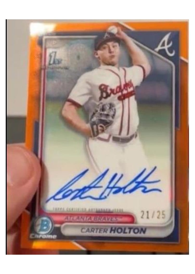 2024 Bowman Draft Chrome Prospect Autographs Carter Holton #CPA-CH card