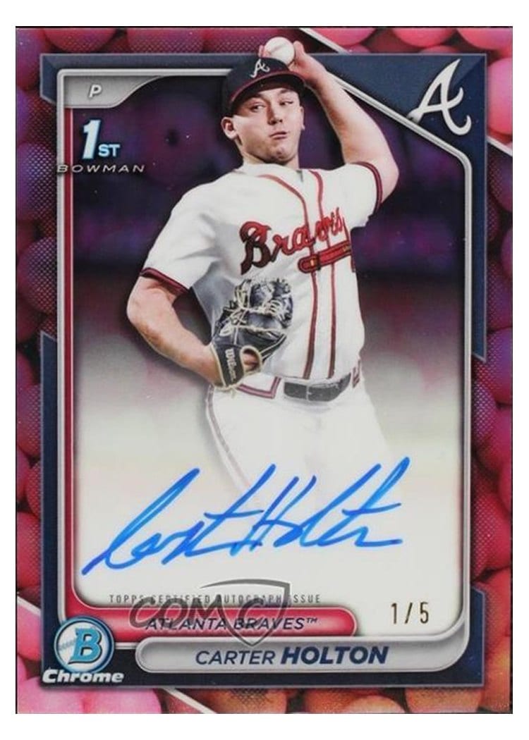 2024 Bowman Draft Chrome Prospect Autographs Carter Holton #CPA-CH card