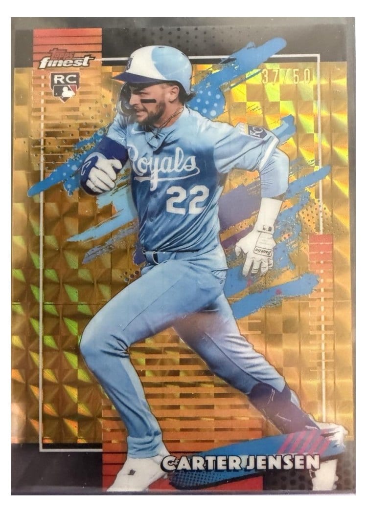 2026 Topps Finest Carter Jensen Gold Geometric Refractor #124 card