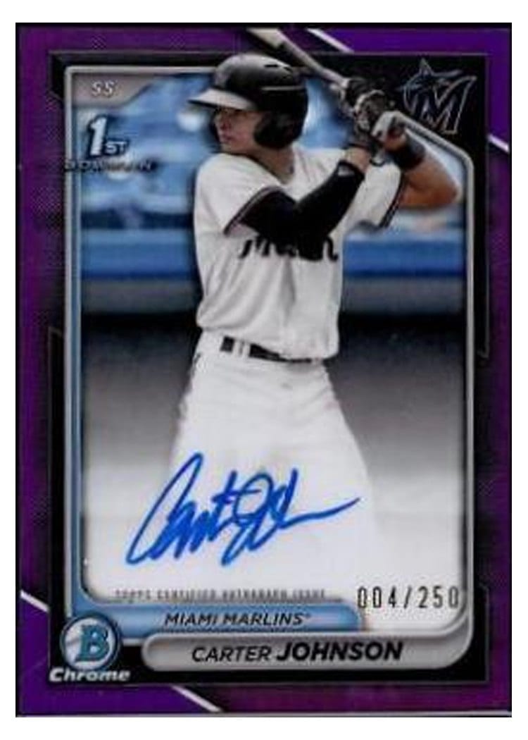2024 Bowman Draft Chrome Prospect Autographs Carter Johnson #CPA-CJ card