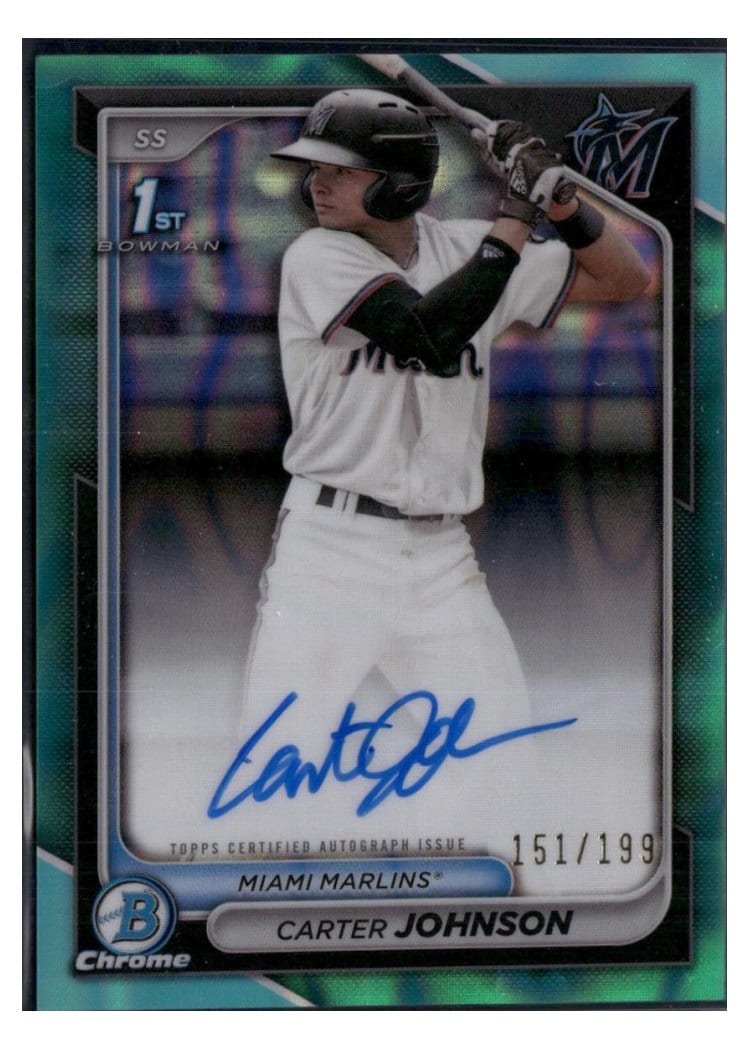 2024 Bowman Draft Chrome Prospect Autographs Carter Johnson #CPA-CJ card