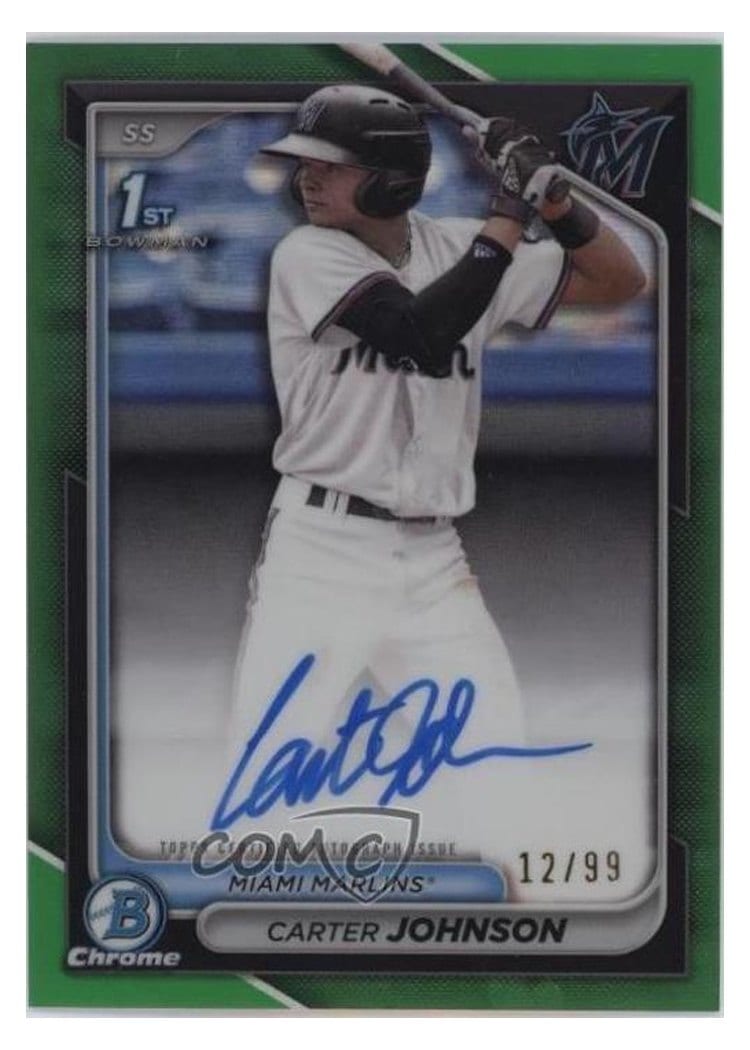 2024 Bowman Draft Chrome Prospect Autographs Carter Johnson #CPA-CJ card