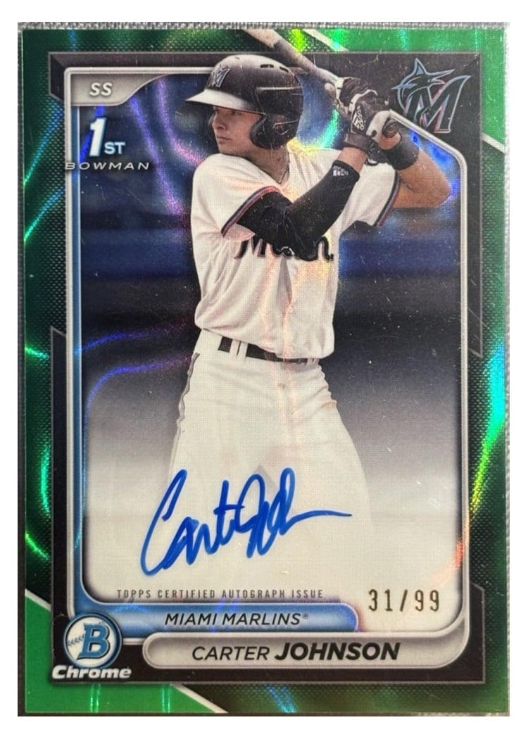 2024 Bowman Draft Chrome Prospect Autographs Carter Johnson #CPA-CJ card