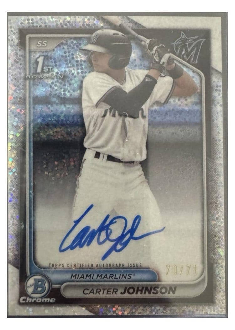 2024 Bowman Draft Chrome Prospect Autographs Carter Johnson #CPA-CJ card