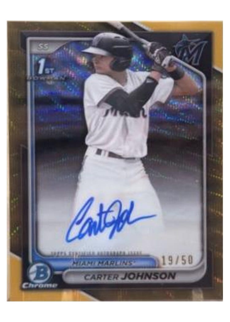 2024 Bowman Draft Chrome Prospect Autographs Carter Johnson #CPA-CJ card