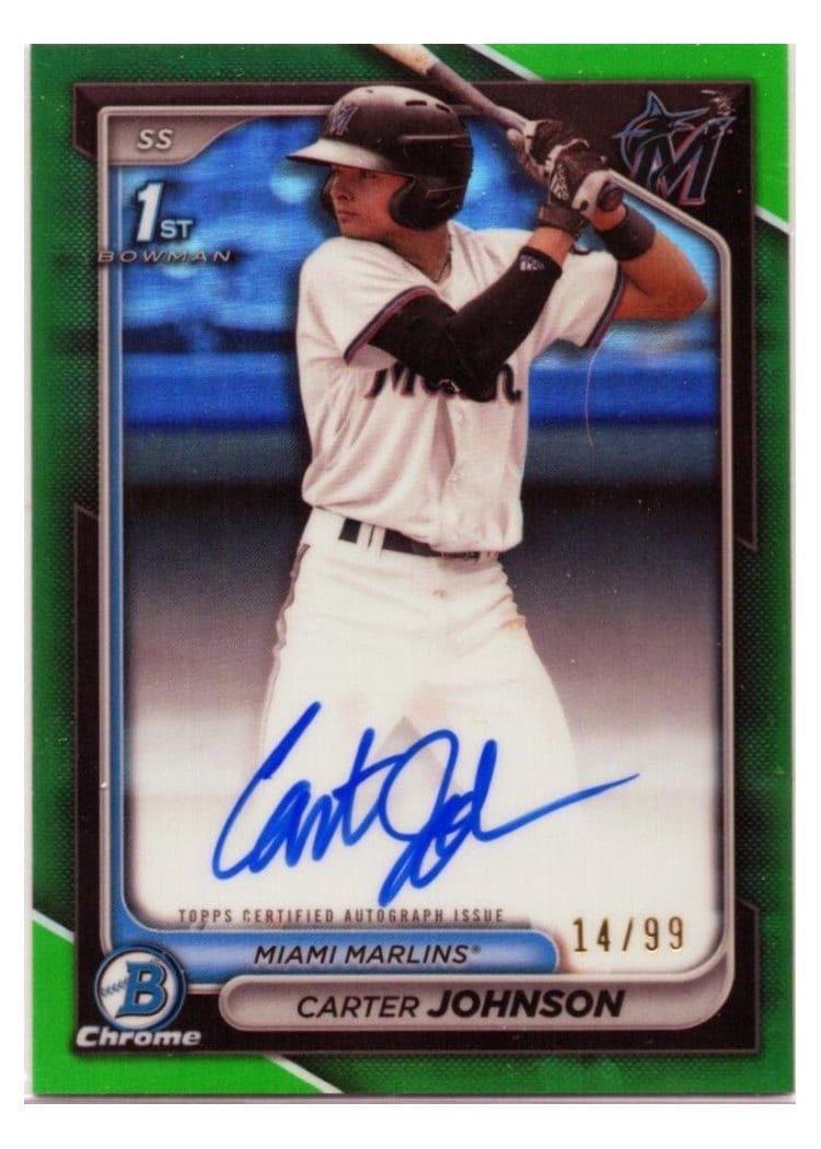 2024 Bowman Draft Chrome Prospect Autographs Carter Johnson #CPA-CJ card